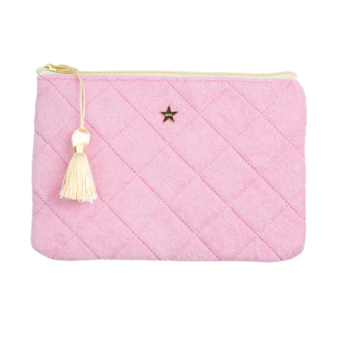 Hovedbilde TERRY QUILTED SMALL POUCH BUBBLEGUM PINK W/PALE ...
