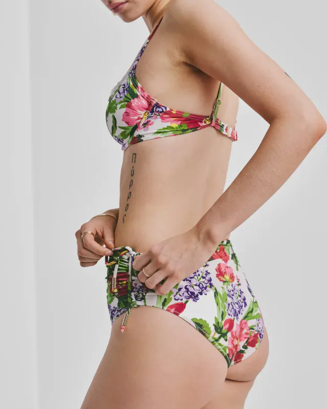 BYTIMO - High-Waisted Bikini Bottom - Daylight Bloom