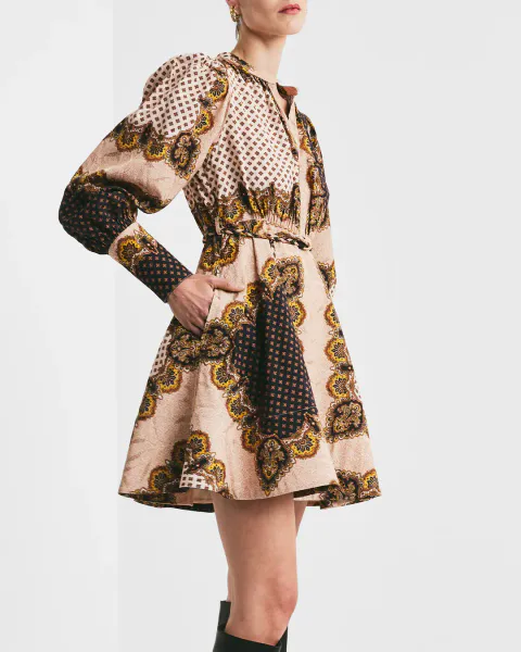 Hovedbilde BYTIMO - Jacquard Mini Dress Vintage Paisley 