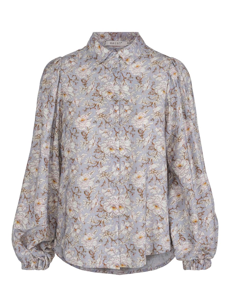 HAUST - Feminine A-Shape Blouse Blå