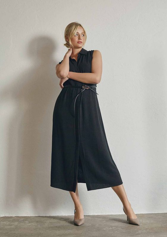 ISAY - Pearl Belt Dress - Black