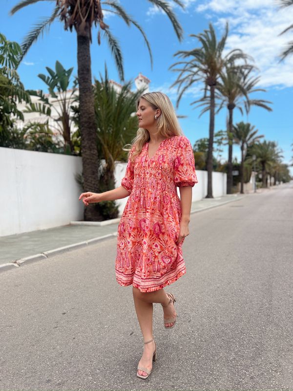 RAH OSLO - Ella Short dress - Orange 