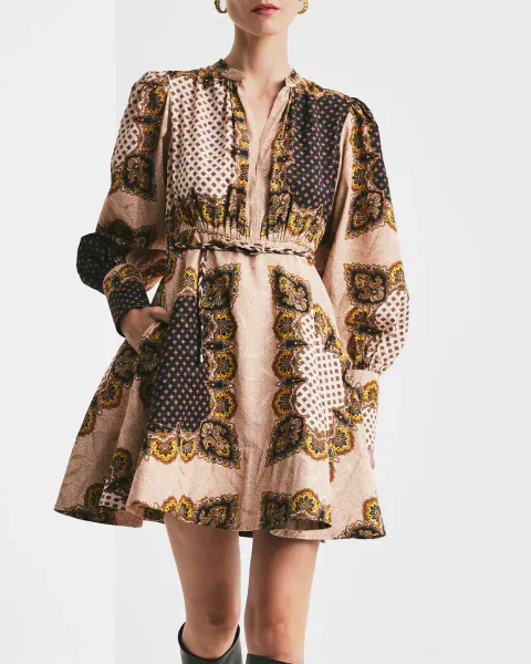 Hovedbilde BYTIMO - Jacquard Mini Dress Vintage Paisley 