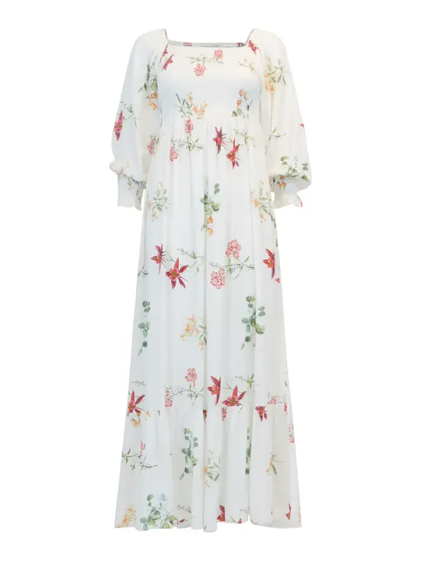 HAUST- Viscose Printed Long Dress Multi 