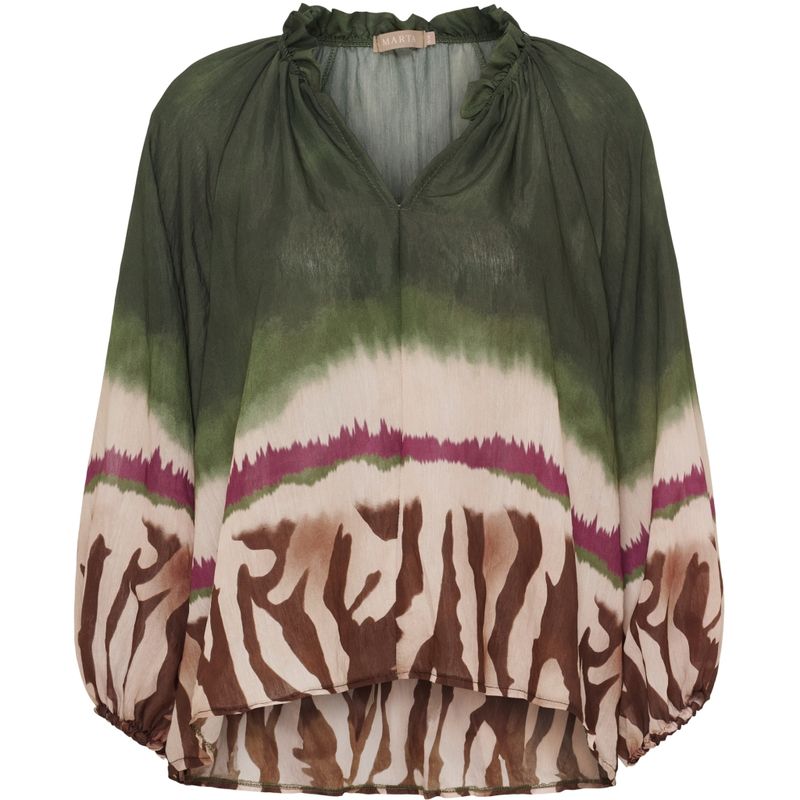 MARTA DU CHATEAU - BELLADONNA BLUSE - GRØNN
