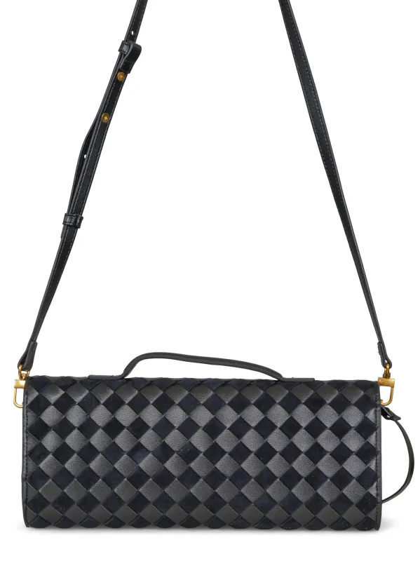 HAUST - WOVEN LEATHER CLUTCH SORT