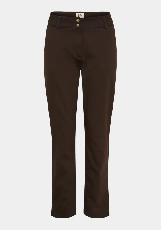 Isay Chino Pant - Dark Brown Long 