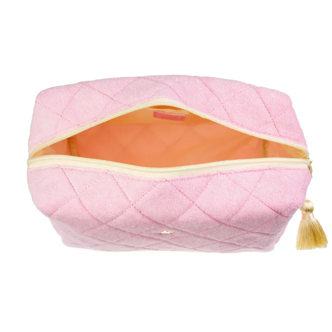 Hovedbilde TERRY QUILTED MAKE-UP POUCH LARGE BUBBLEGUM PINK ...