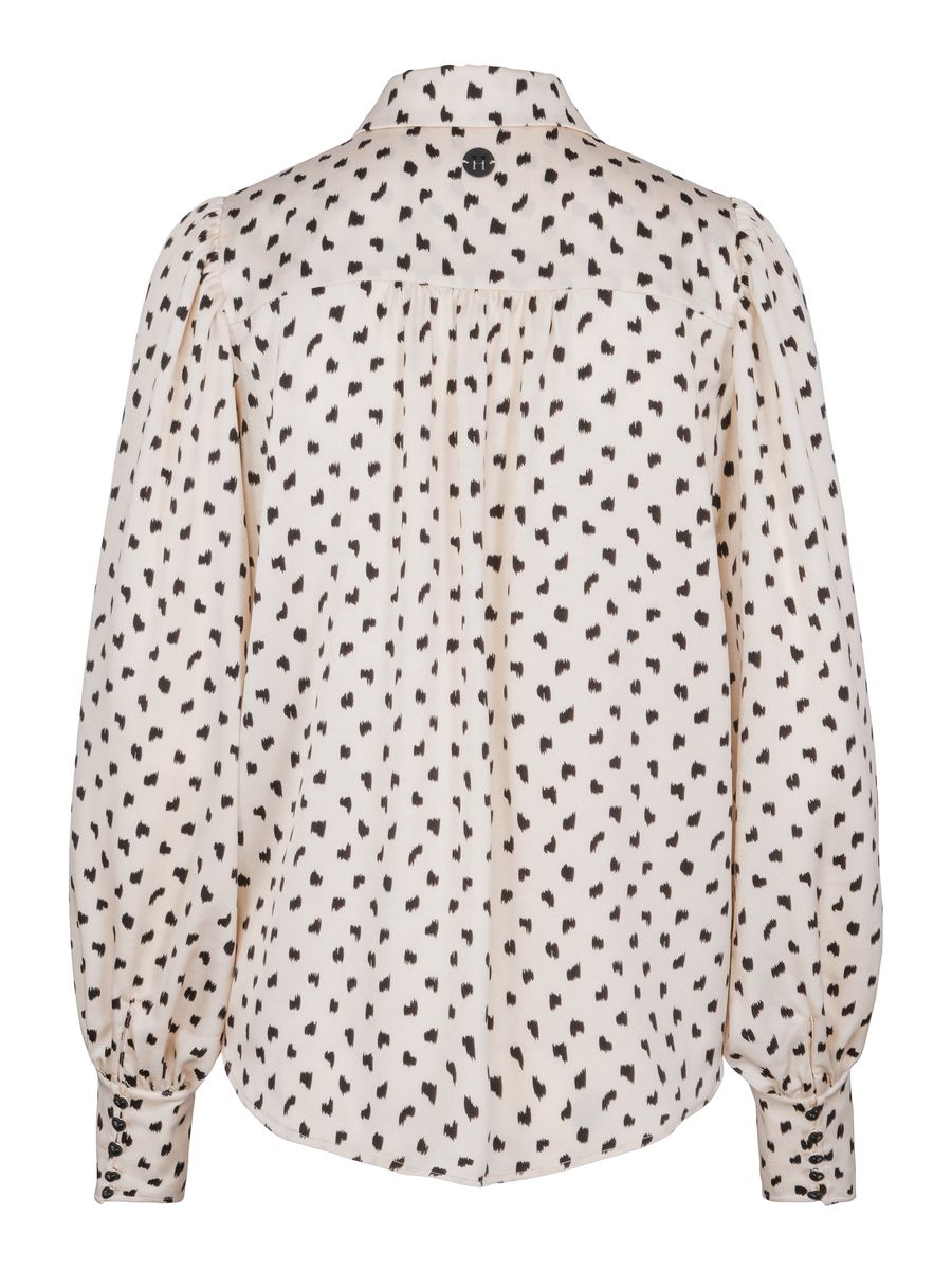 HAUST - Heart button blouse - prikkete 