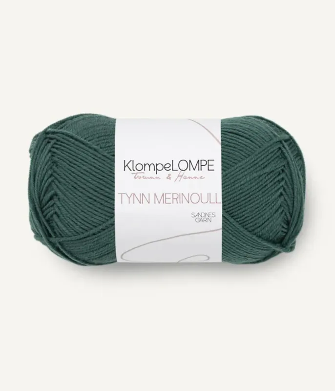 Klompelompe Tynn merinoull 7271 Sjøsmaragd 