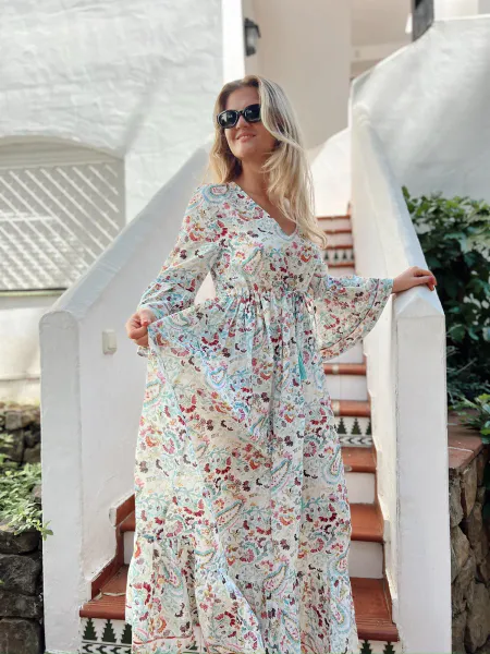 Hovedbilde Rah Oslo - Maria Dress - Mint Paisley