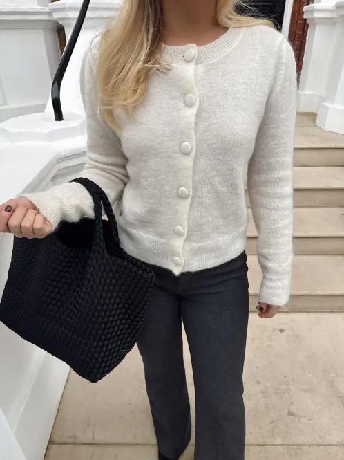 Hovedbilde Rah Oslo - Cardigan w/ Buttons - Ivory