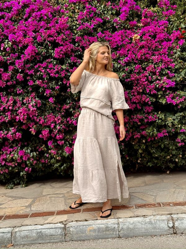 Rah Oslo - Amara Long Skirt - Nude 