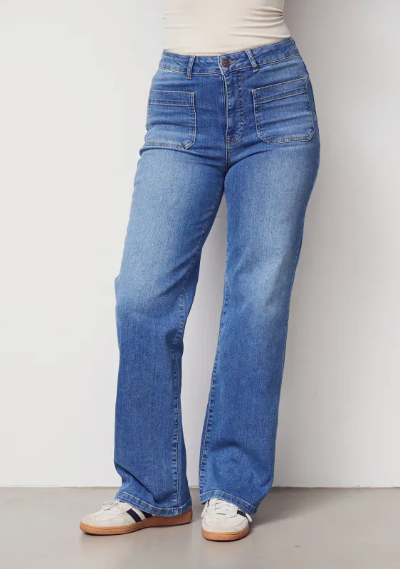 ISAY - Bologna Wide Jeans - Mid Denim