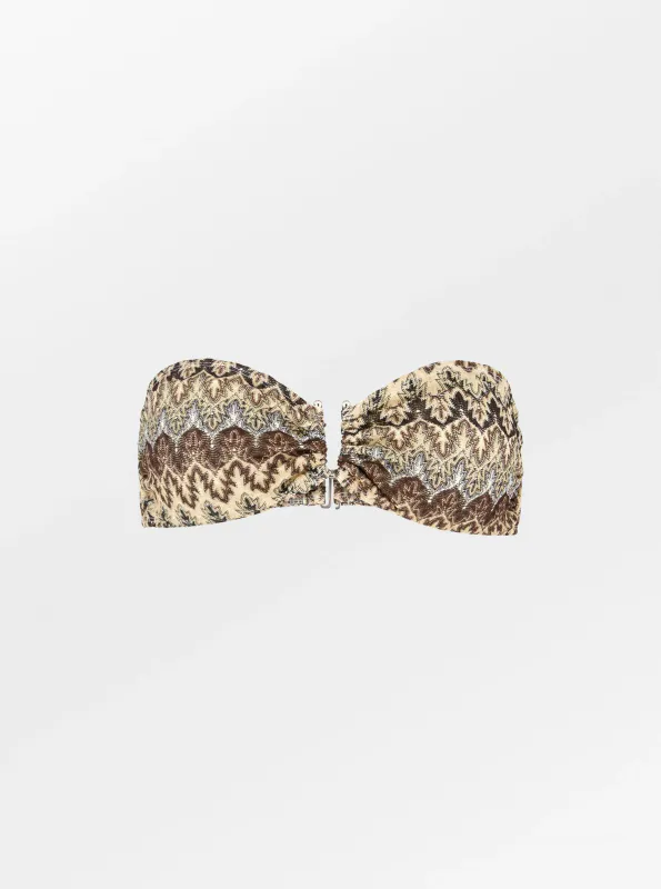 Amber Bandeau Bikini Top - Mocha Brown