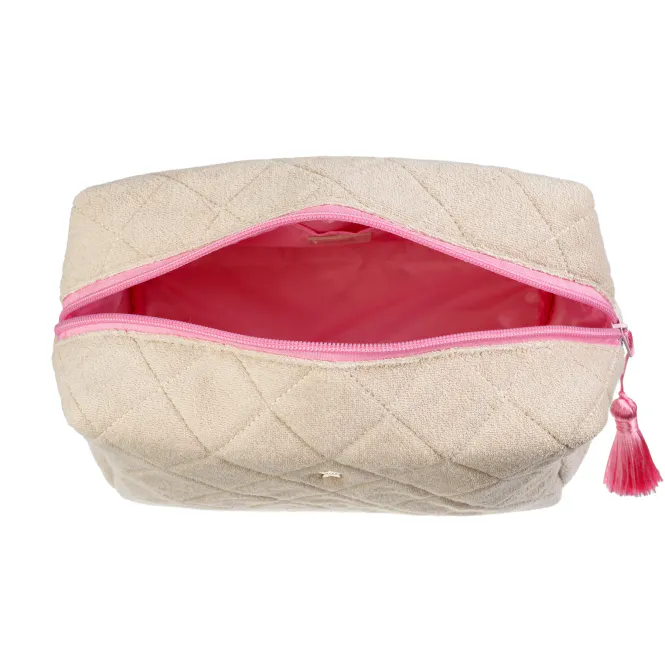 Hovedbilde TERRY QUILTED MAKE-UP POUCH LARGE SAND ...